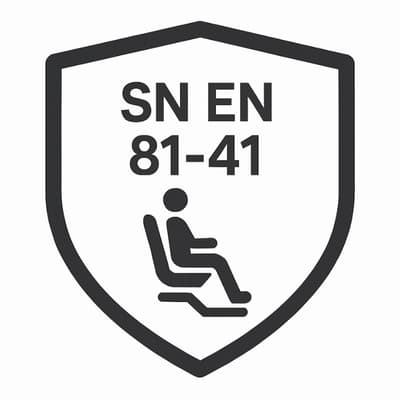 installation de monte-escalier droit à Genève norme SN EN 81-41